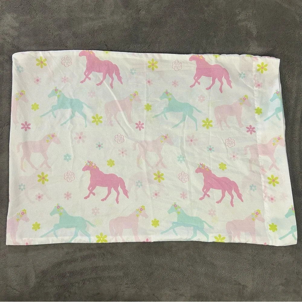 Rod’s True Western Pink Comforter Blanket Horses Pillow Case Sham Bedding Set